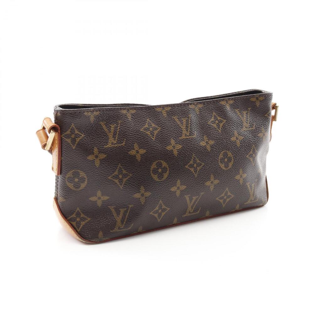 Louis Vuitton Trotteur Canvas Leather Monogram Shoulder Brown Bag
